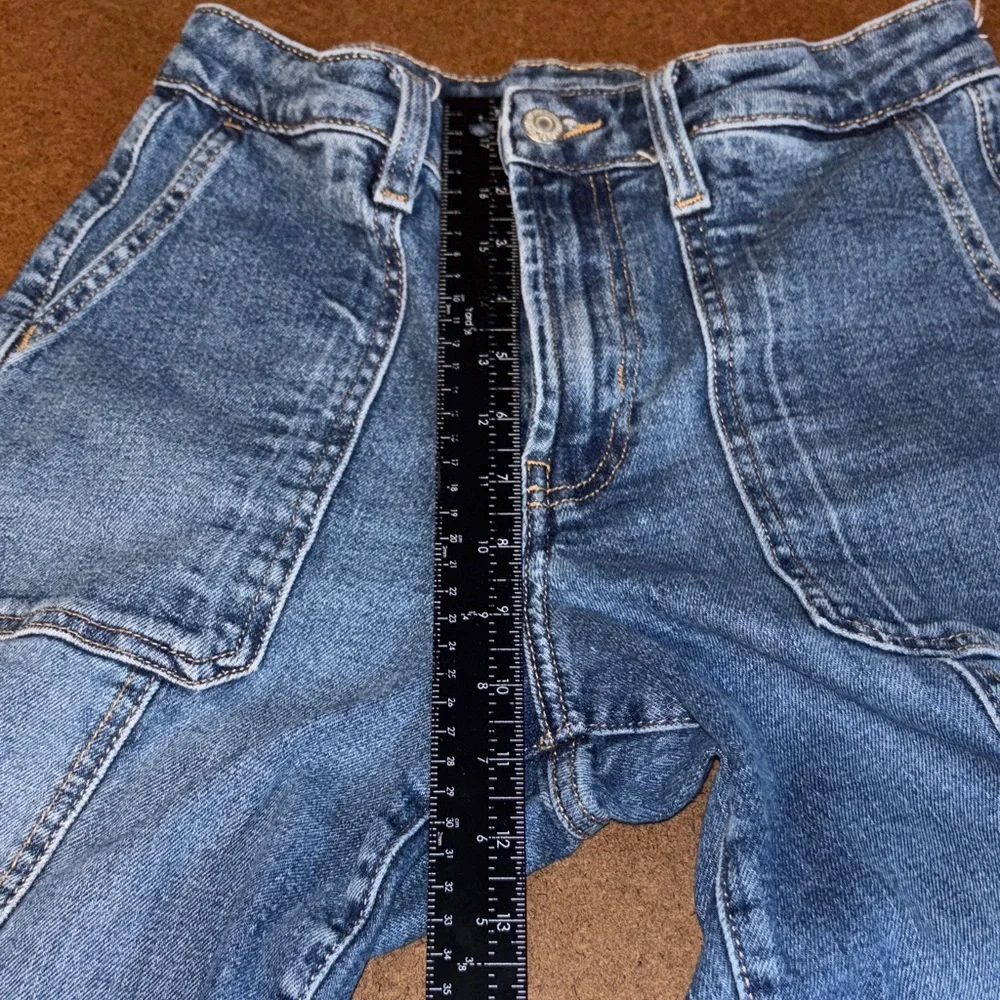 Old Navy Women's SZ 4 OG Loose High Rise Boyfriend Jeans Front Patch Pockets